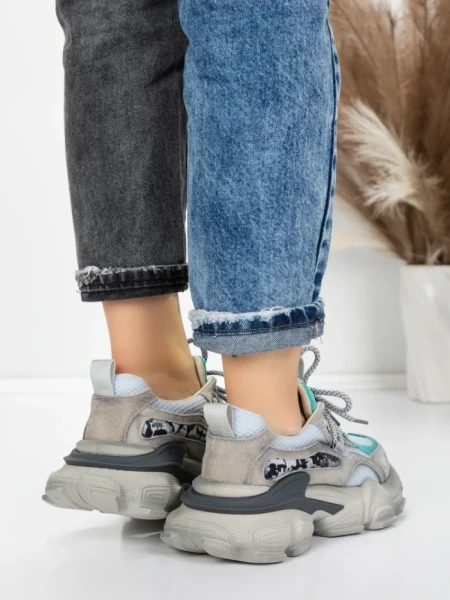Pantofi Sport Dama din piele naturala Y5757-1 LIGHT GREEN | ADVANCER