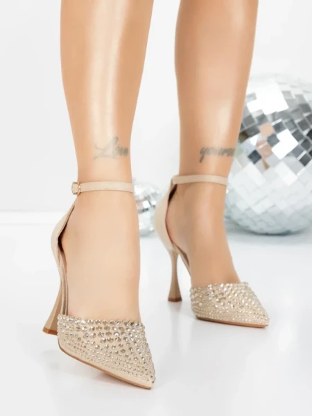 Pantofi Stiletto 5XKK80 LIGHT GOLD | MEI