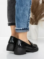 Pantofi Casual Dama din piele naturala 558058-7 BLACK | ADVANCER