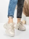 Pantofi Sport Dama din piele naturala 918-1 CHAMPAGNE | FRANCO GERARDO
