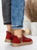 Pantofi Sport Dama din piele naturala 2536 RED | FRANCO GERARDO