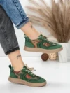 Pantofi Sport Dama din piele naturala 2536 GREEN | FRANCO GERARDO