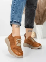 Pantofi Sport Dama din piele naturala 16-2 BROWN | FRANCO GERARDO