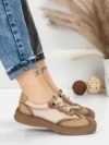 Pantofi Sport Dama din piele naturala 65852 APRICOT | FRANCO GERARDO