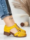 Sandale Dama din piele naturala 1171 YELLOW | FORMATIONE