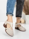 Sandale Dama din piele naturala 1171 CREAM | FORMATIONE