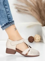 Sandale Dama din piele naturala 1171 CREAM | FORMATIONE