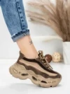 Pantofi Sport Dama din piele naturala HY6376 COFFEE | FRANCO GERARDO