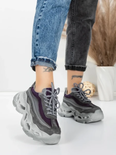 Pantofi Sport Dama din piele naturala HY6376 PURPLE | FRANCO GERARDO