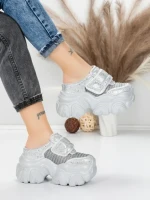 Pantofi Sport Dama cu Platforma 569-67 SILVER | MEI