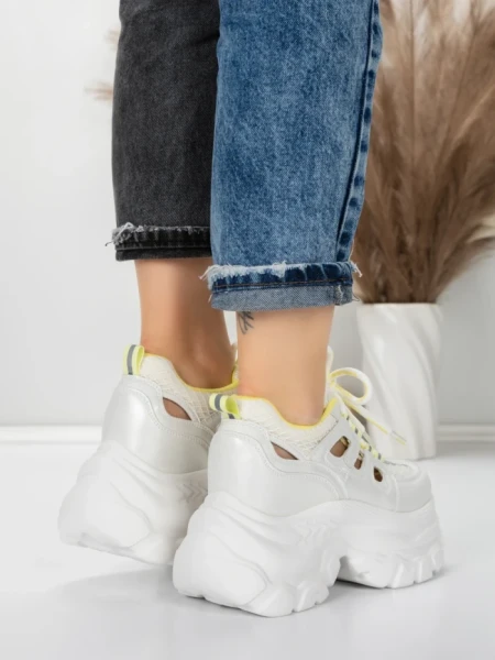 Pantofi Sport Dama cu Platforma 0897-30 YELLOW | MEI