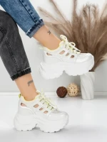 Pantofi Sport Dama cu Platforma 0897-30 YELLOW | MEI