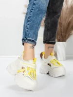 Pantofi Sport Dama cu Platforma 0897-27 YELLOW | MEI