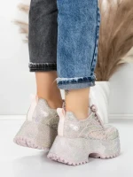 Pantofi Sport Dama cu Platforma 6968-1 PINK | MEI