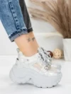 Pantofi Sport Dama cu Platforma 0897-16 SILVER | MEI