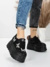 Pantofi Sport Dama cu Platforma 6208-36 BLACK | MEI