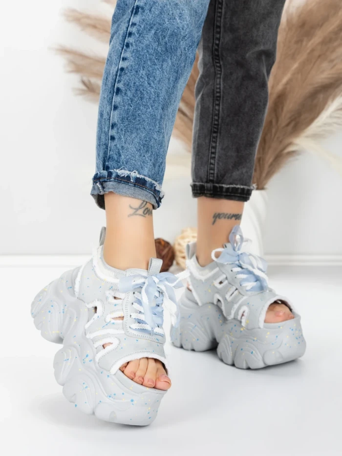 Sandale Dama cu Platforma 569-76 GREY | MEI
