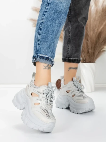 Pantofi Sport Dama cu Platforma 0897-8 GREY | MEI