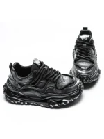 Pantofi Sport Barbati din piele naturala 95932 BLACK | ADVANCER