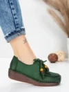Pantofi Casual Dama din piele naturala 2553 GREEN | FORMATIONE
