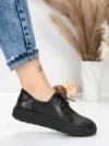 Pantofi Casual Dama din piele naturala 663 BLACK | ADVANCER