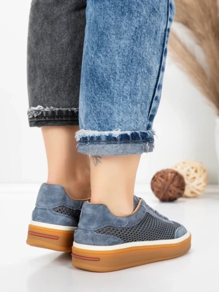 Pantofi Sport Dama din piele naturala 2501-1 GREY | ADVANCER