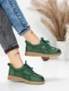 Pantofi Casual Dama din piele naturala 886 GREEN | FRANCO GERARDO