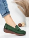 Pantofi Casual Dama din piele naturala 2557 GREEN | FORMATIONE