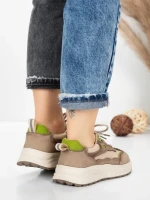 Pantofi Sport Dama din piele naturala 773 LIGHT GREEN | FRANCO GERARDO