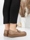 Pantofi Casual Dama din piele naturala 665 APRICOT | ADVANCER