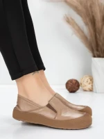 Pantofi Casual Dama din piele naturala 665 APRICOT | ADVANCER