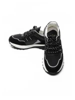 Pantofi Sport Barbati din piele naturala 20676 BLACK | ADVANCER