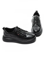 Pantofi Sport Barbati din piele naturala W27017 BLACK | ADVANCER