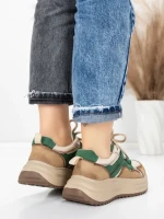 Pantofi Sport Dama din piele naturala 572105 GREEN | FRANCO GERARDO