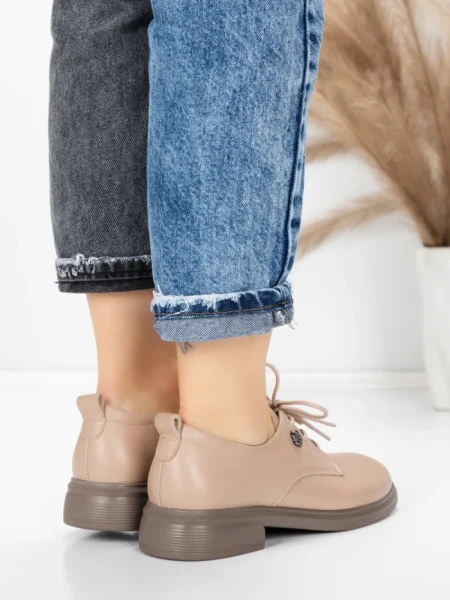 Pantofi Casual Dama din piele naturala 5211507 APRICOT | ADVANCER