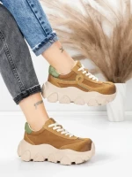 Pantofi Sport Dama din piele naturala 9802 BROWN | FRANCO GERARDO