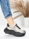Pantofi Sport Dama din piele naturala 9802 GREY | FRANCO GERARDO