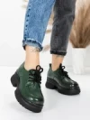 Pantofi Casual Dama din piele naturala 10829 GREEN | FORMAZIONE