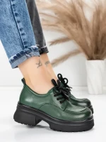 Pantofi Casual Dama din piele naturala 10829 GREEN | FORMAZIONE