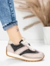 Pantofi Sport Dama din piele naturala KM9218 BLACK-CREAM | ADVANCER