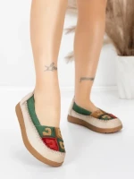 Balerini Dama din piele naturala KM5315 GREEN | ADVANCER