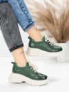 Pantofi Sport Dama din piele naturala 10785 GREEN | FRANCO GERARDO