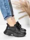 Pantofi Sport Dama din piele naturala 10785 BLACK | FRANCO GERARDO