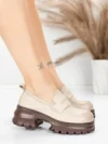 Pantofi Casual Dama din piele naturala 8307 CREAM | ADVANCER