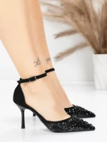 Pantofi Stiletto 5GZ87 BLACK | MEI