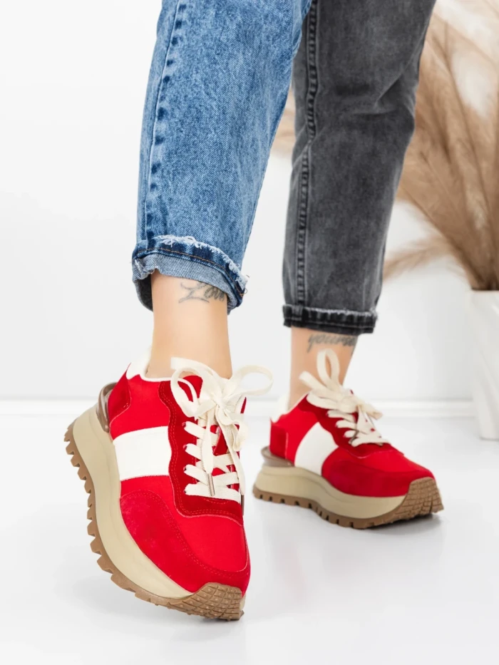 Sneakers Dama 5WL117 RED | MEI