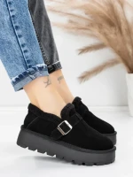 Ghete Dama din piele naturala 5W91 BLACK | PANTOFUL