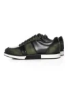 Pantofi Casual Barbati din piele naturala 528-77 GREEN-BLACK | ADVANCER