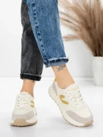 Pantofi Sport Dama din piele naturala 76098-8 YELLOW | ADVANCER