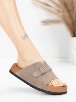 Papuci Dama din piele naturala 2559 GREY | ADVANCER